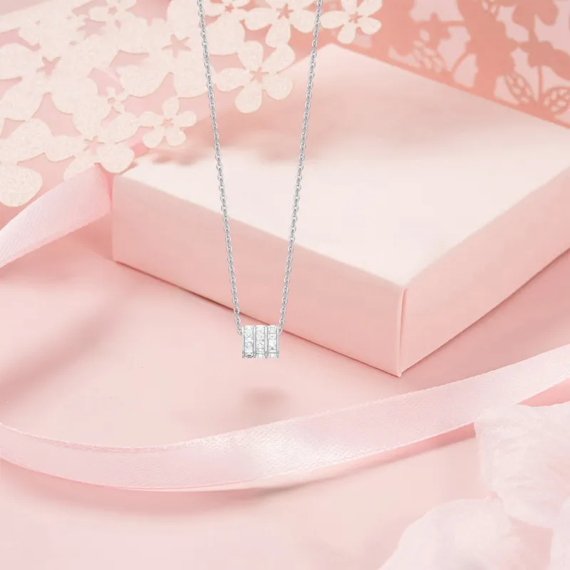 KUMET Zircon Necklaces Women's Couple Anniversary Gift-2