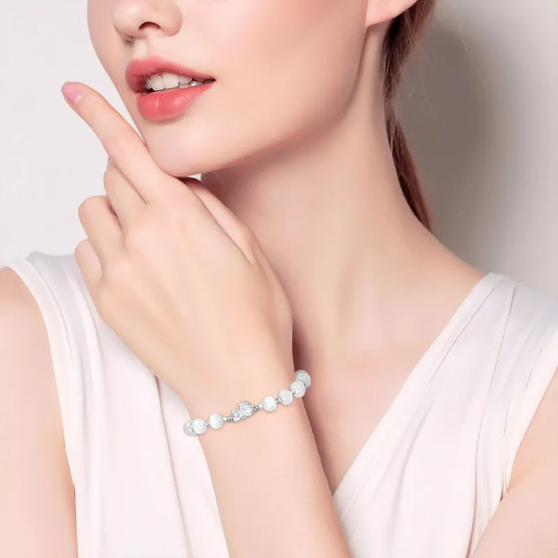 KUMET Glass Cat Eye Bracelets Women's-2