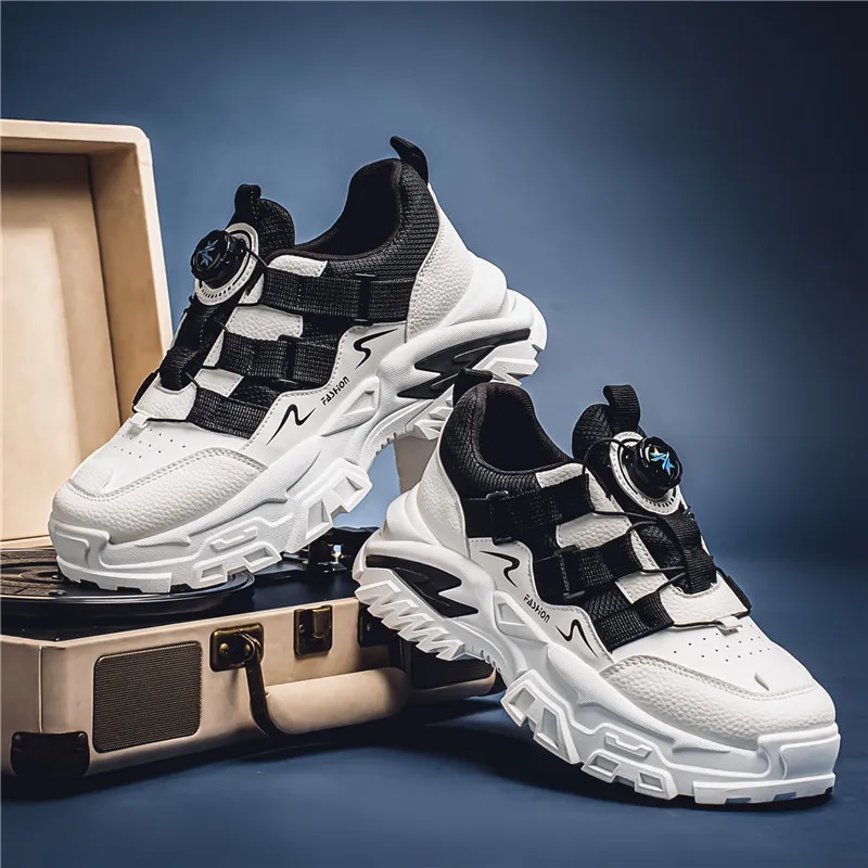 JANECO Anti-Slip And Wear-Resistant Breathable Low-Top Chunky Sneakers Men's-15
