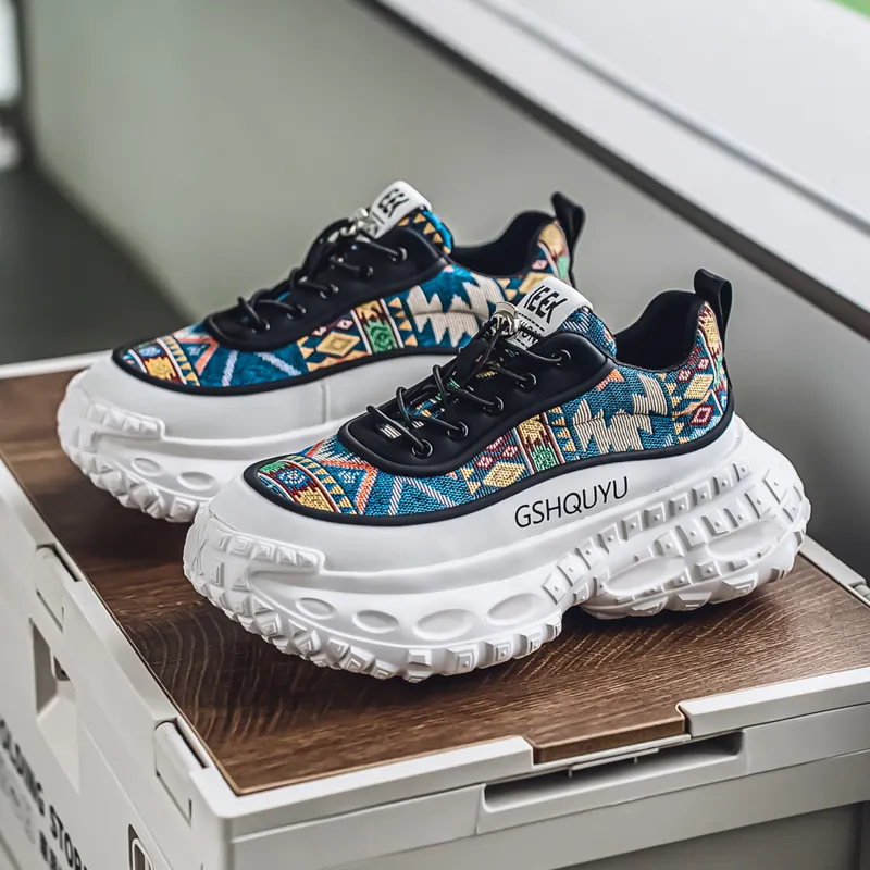 JANECO Low Top Chunky Sneakers Men's-4
