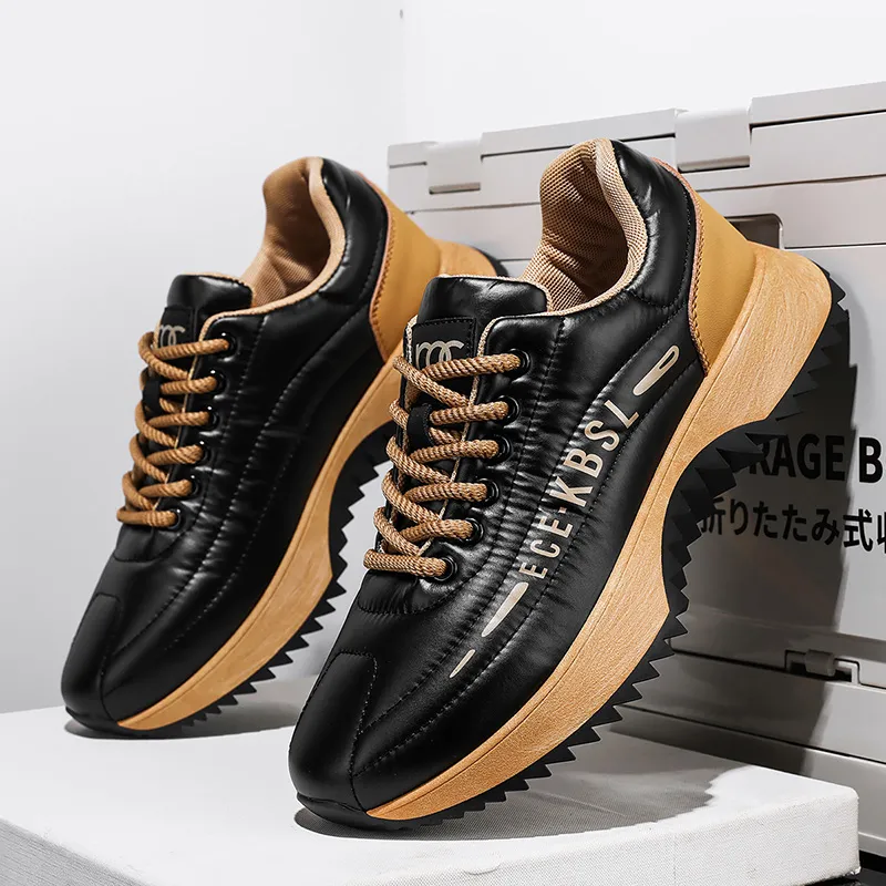 JANECO Anti Slip Wear Resistant Low Top Chunky Sneakers Men's-4