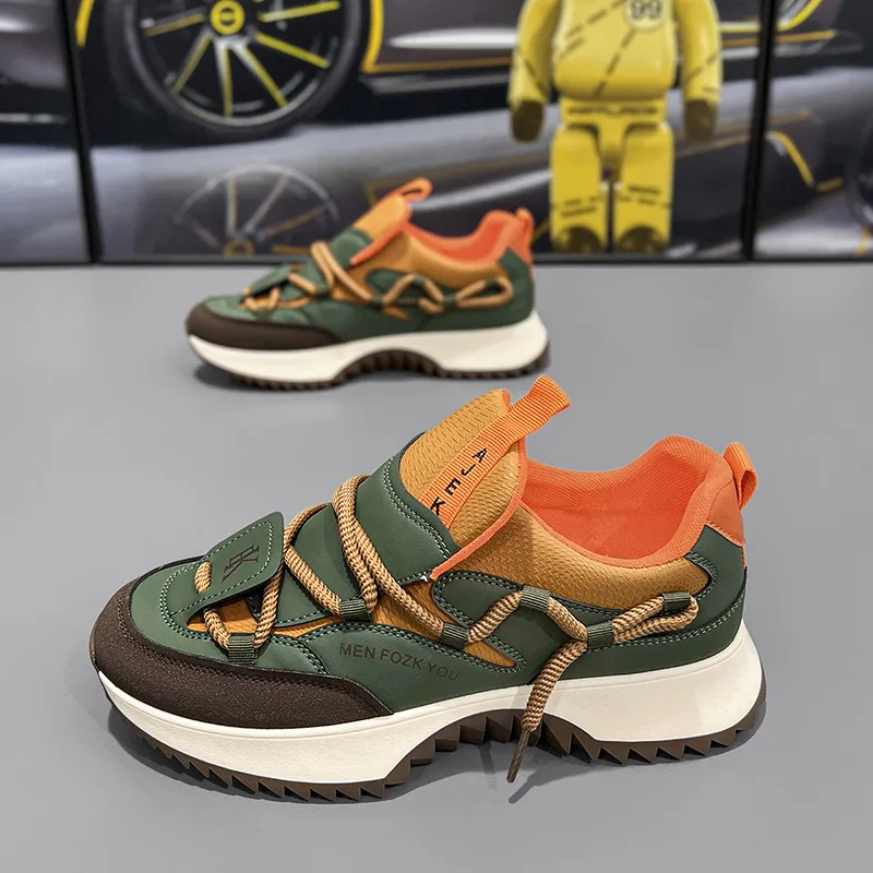 JANECO Anti Slip Wear Resistant Low Top Chunky Sneakers Men's-12