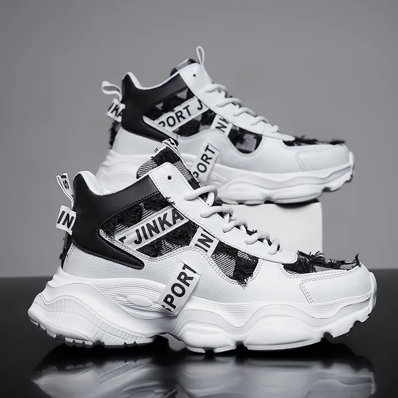 JANECO Anti-Slip Wear-Resistant High-Top Chunky Sneakers Unisex-8