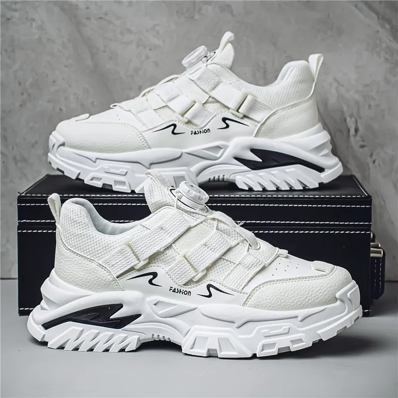 JANECO Anti-Slip And Wear-Resistant Breathable Low-Top Chunky Sneakers Men's-1