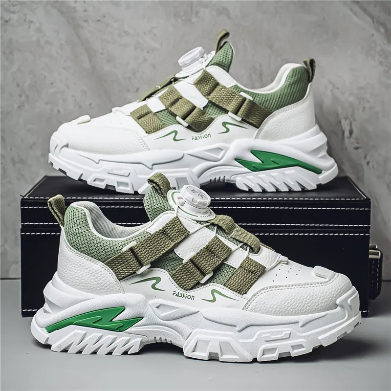 JANECO Anti-Slip And Wear-Resistant Breathable Low-Top Chunky Sneakers Men's-7