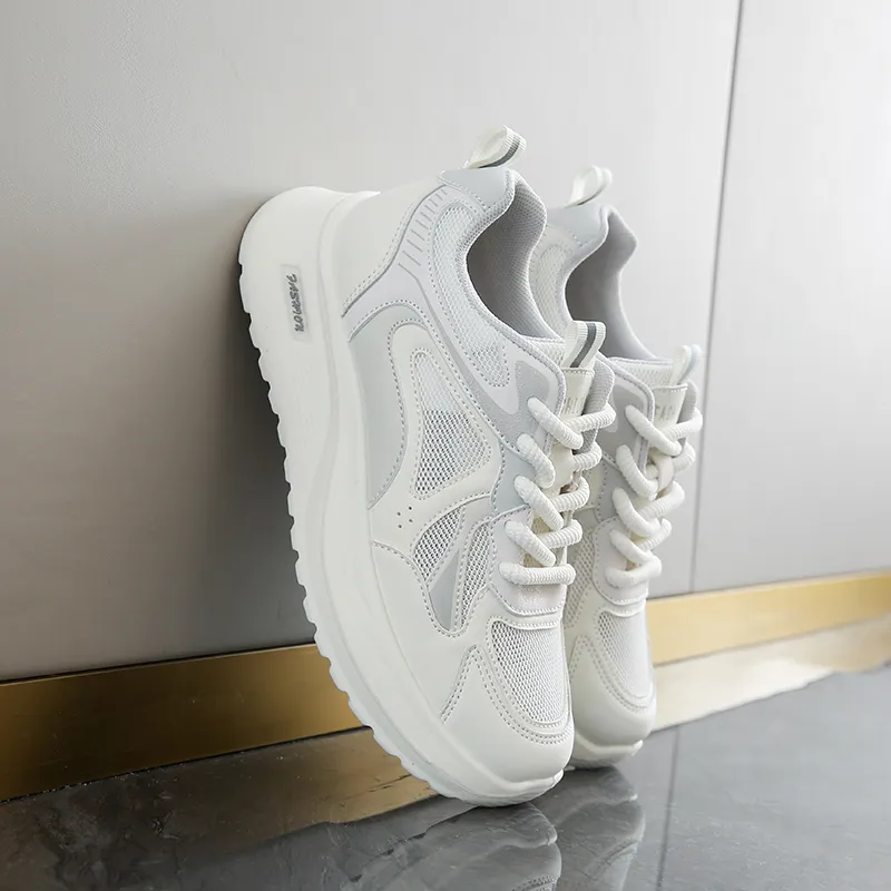 JANECO Slip Resistant, Abrasion Resistant, Breathable Low Top Chunky Sneakers Women's-11
