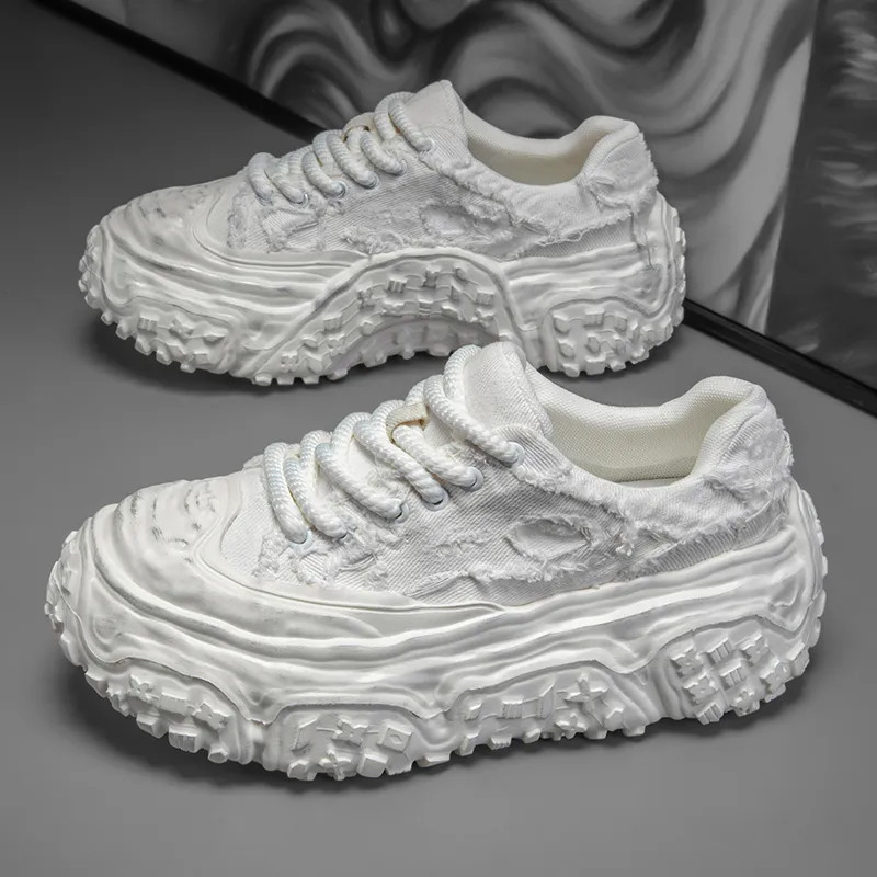 JANECO Slip Resistant, Abrasion Resistant, Breathable Low Top Chunky Sneakers Men's-17