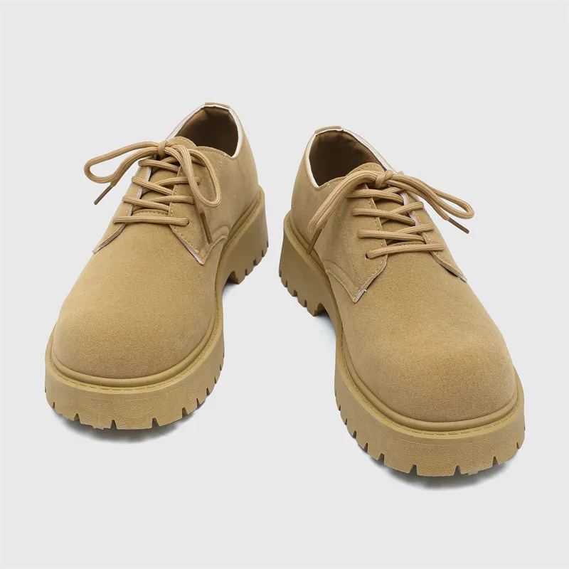 JANECO Men's Casual Shoes Men Low Top Khaki-9