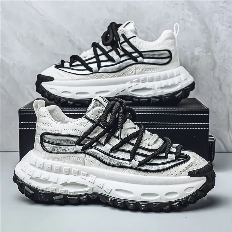 JANECO Anti Slip Wear Resistant Low Top Chunky Sneakers Men's-10