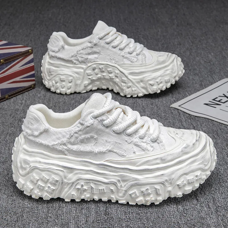JANECO Slip Resistant, Abrasion Resistant, Breathable Low Top Chunky Sneakers Men's-15