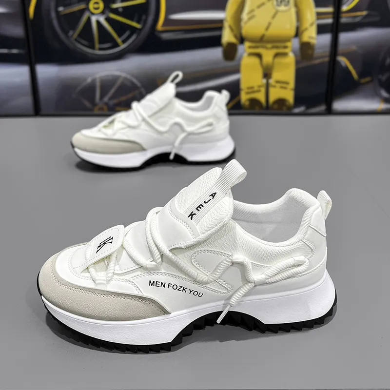JANECO Anti Slip Wear Resistant Low Top Chunky Sneakers Men's-2
