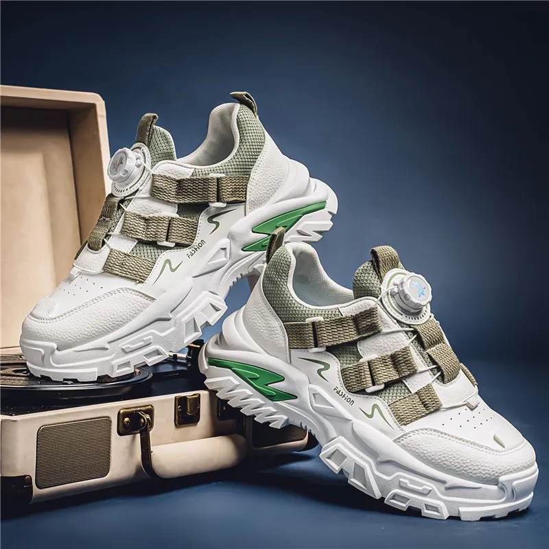 JANECO Anti-Slip And Wear-Resistant Breathable Low-Top Chunky Sneakers Men's-9