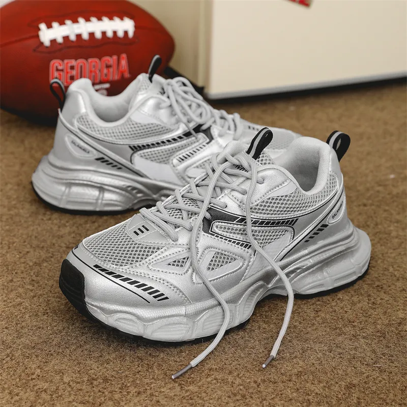 JANECO Slip Resistant, Abrasion Resistant, Breathable Low Top Chunky Sneakers Unisex-15