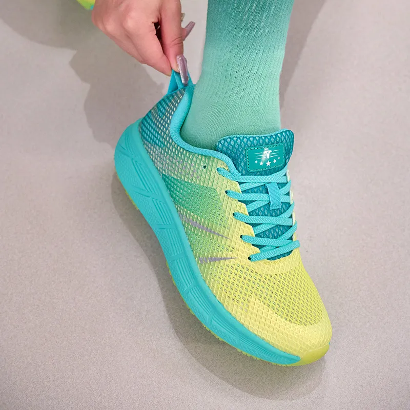 TREEPERI Running Shoes Unisex Low Top Green-10