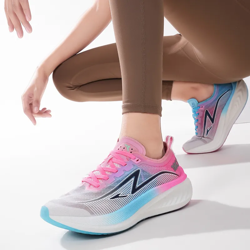 TREEPERI Running Shoes Unisex Low Top Pink/Blue/White-8
