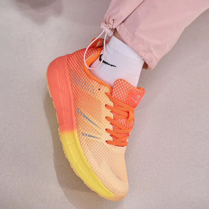 TREEPERI Running Shoes Unisex Low Top Orange Yellow/Yellow Green/Green Pink-7