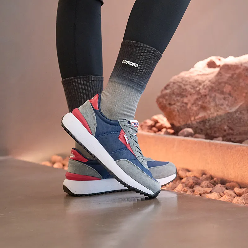 TREEPERI Running Shoes Unisex Low Top Blue Red-5