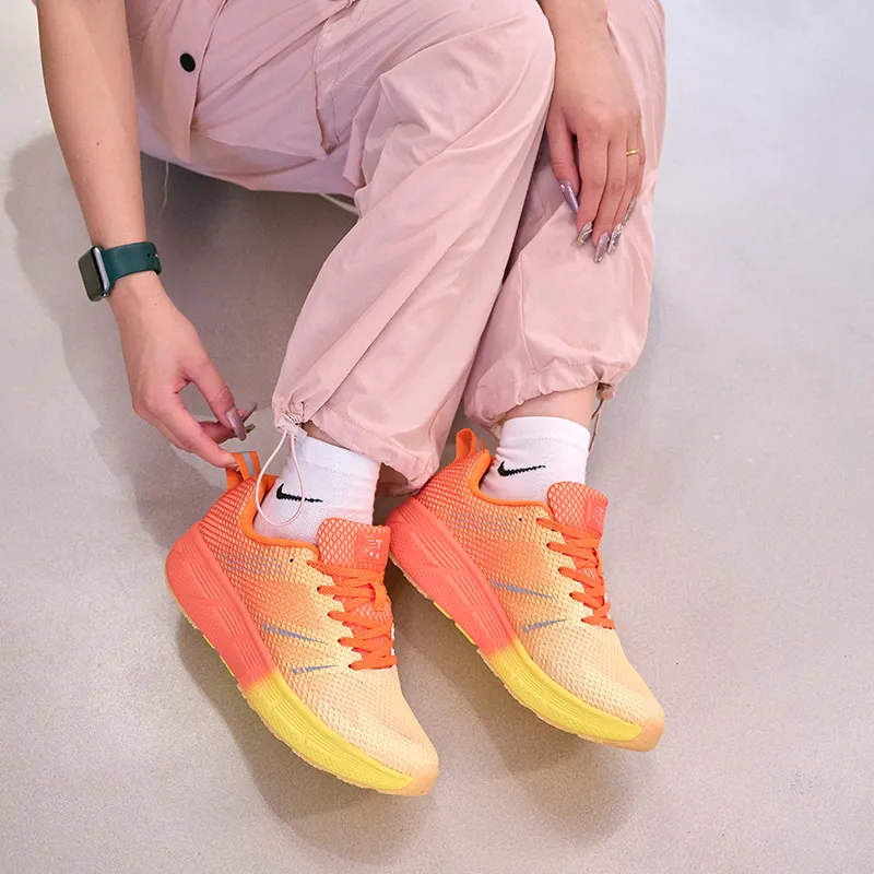 TREEPERI Running Shoes Unisex Low Top Orange-8