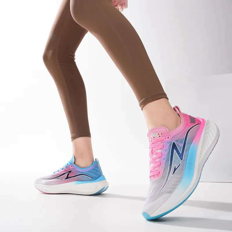 TREEPERI Running Shoes Unisex Low Top Pink/Blue/White-9
