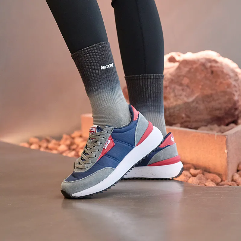 TREEPERI Running Shoes Unisex Low Top Blue Red-4