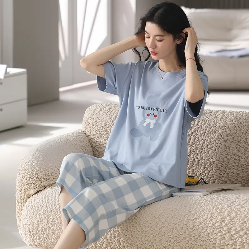 GOSO Pajama Set Women's Sky Blue-1