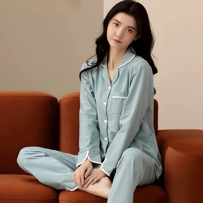 GOSO Pajama Set Women's Uniform Blue-3