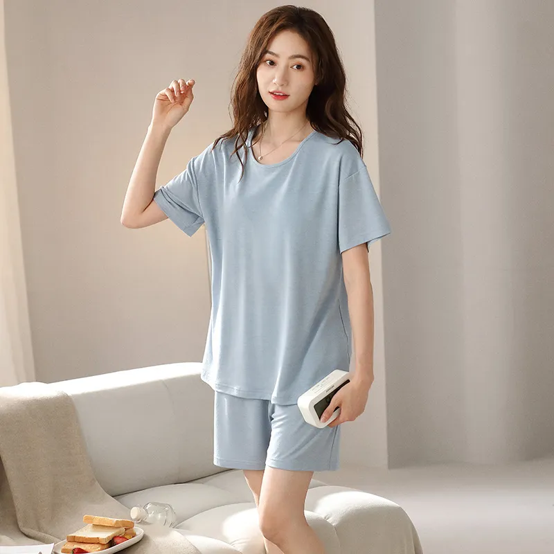 GOSO Pajama Set Women's Pink Blue-2