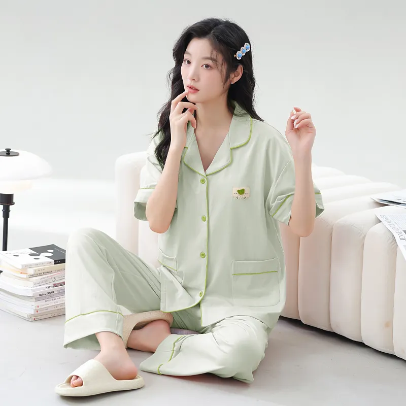 GOSO Pajama Set Women's Green Jade Color-1