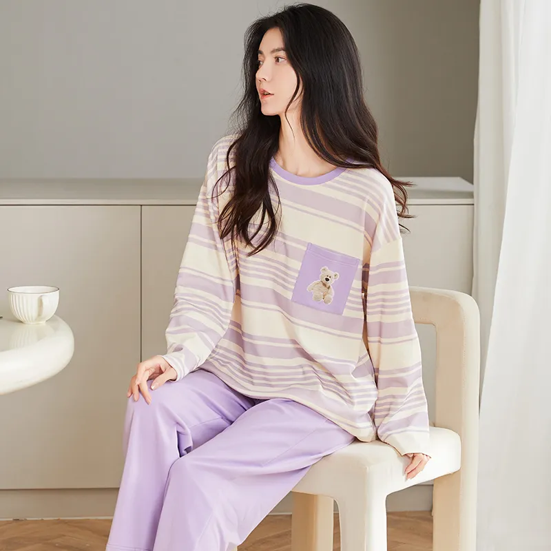 GOSO Pajama Set Women's Light Purple-4