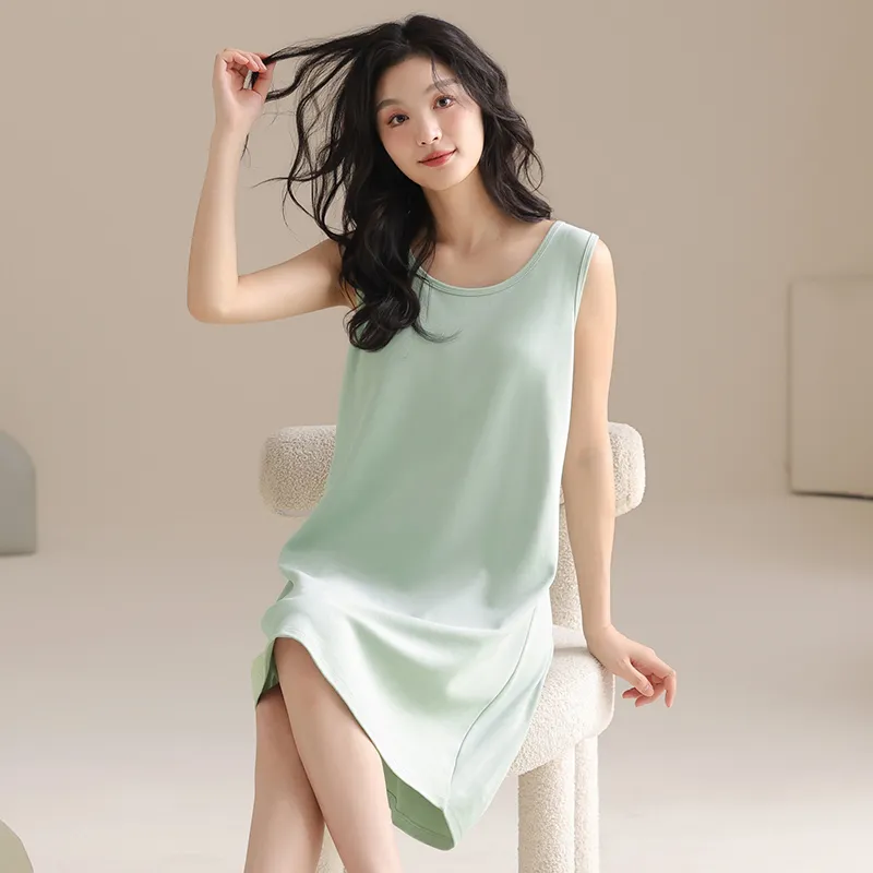 GOSO Nightgown Women's Blue Green-6