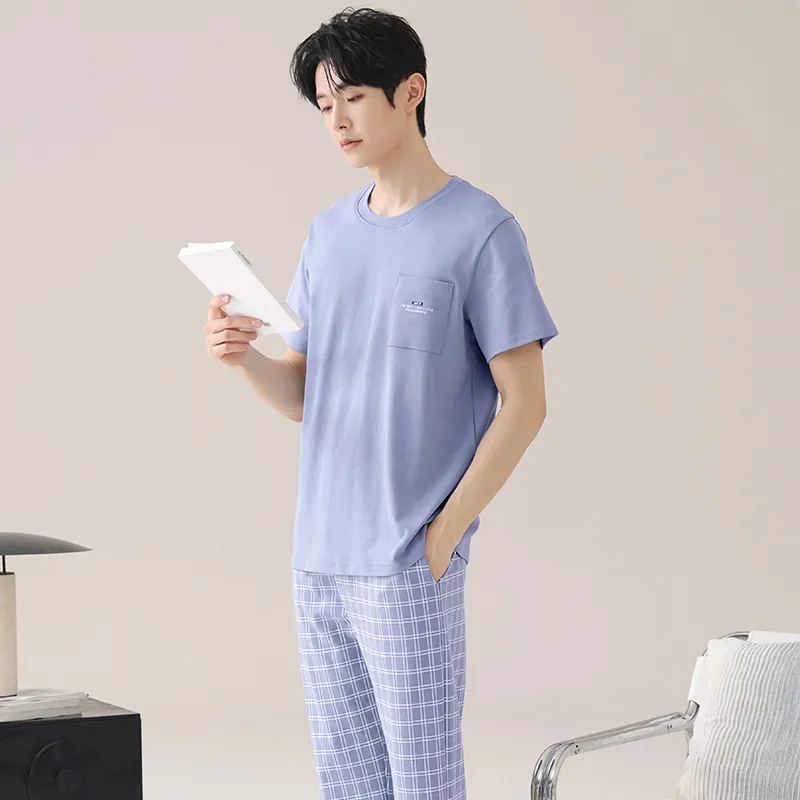 GOSO Pajama Set Men's Steel Blue-1