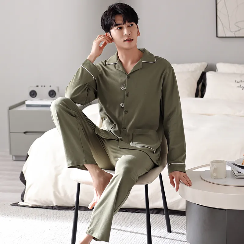 GOSO Pajama Set Men's Olive Green-2