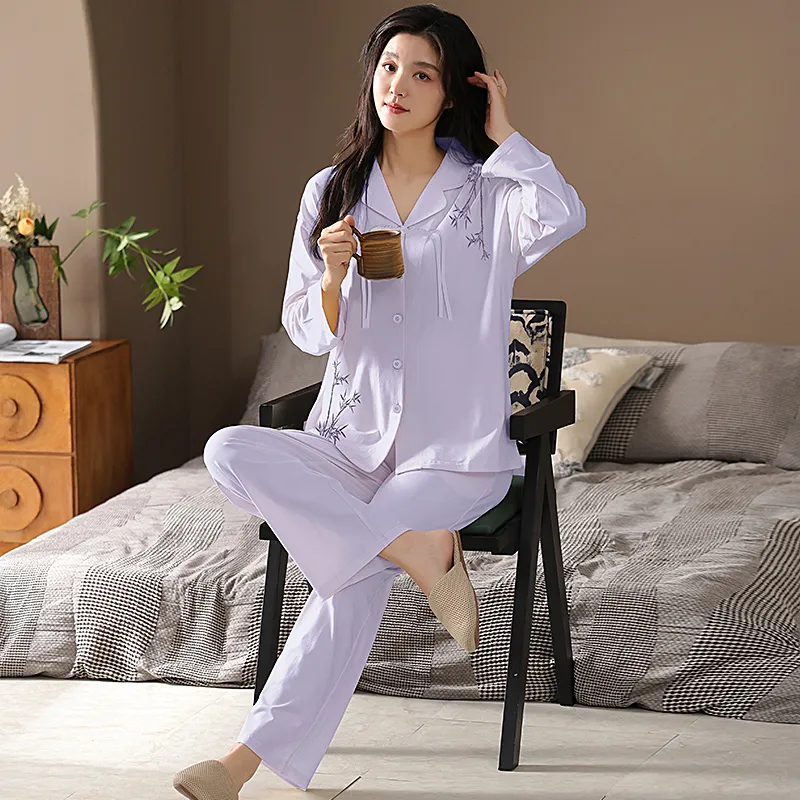 GOSO Pajama Set Women's Light Lavender-4