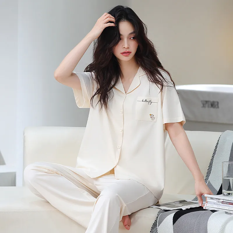 GOSO Pajama Set Women's Ivory White-6
