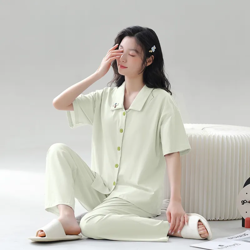 GOSO Pajama Set Women's Green Jade Color-2