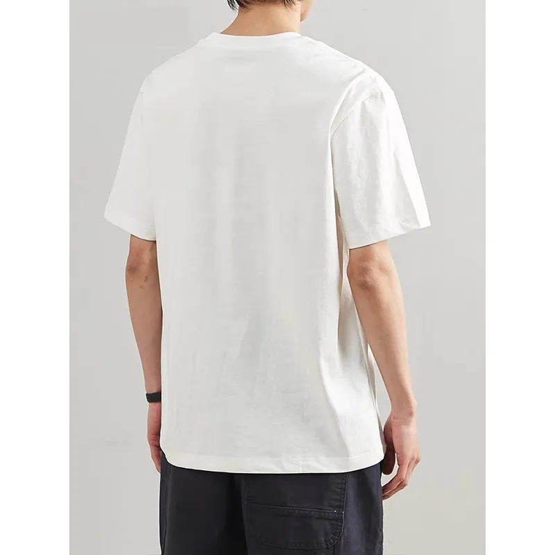 GOSO Drop Shoulder Sleeve T Shirt Unisex White-1