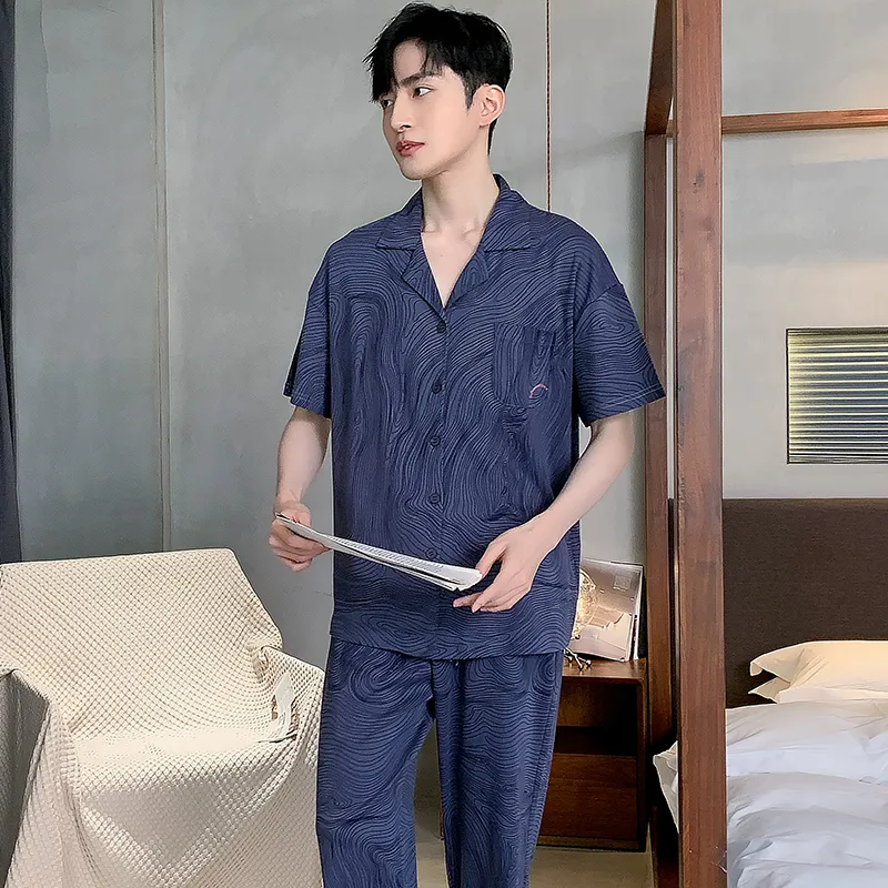 GOSO Pajama Set Men's Royal Blue-1