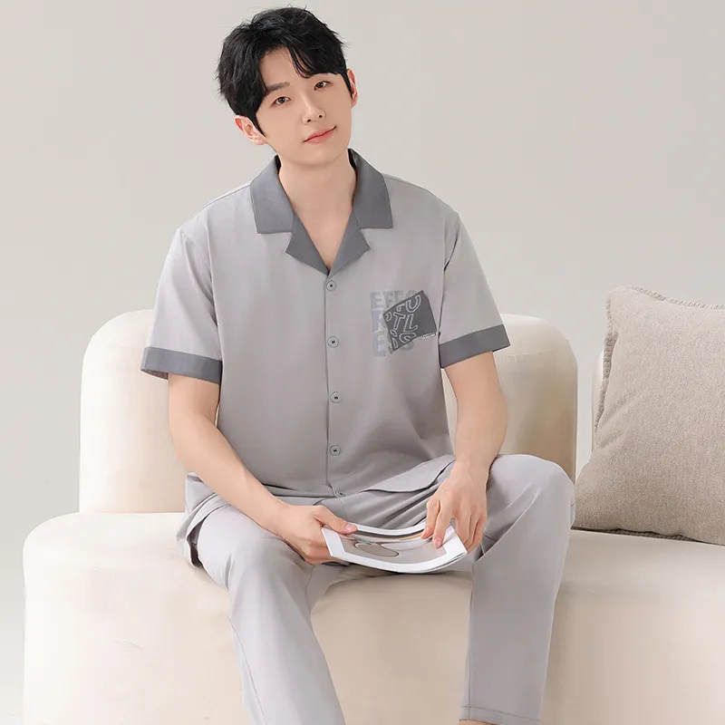 GOSO Pajama Set Men's Light Gray-1