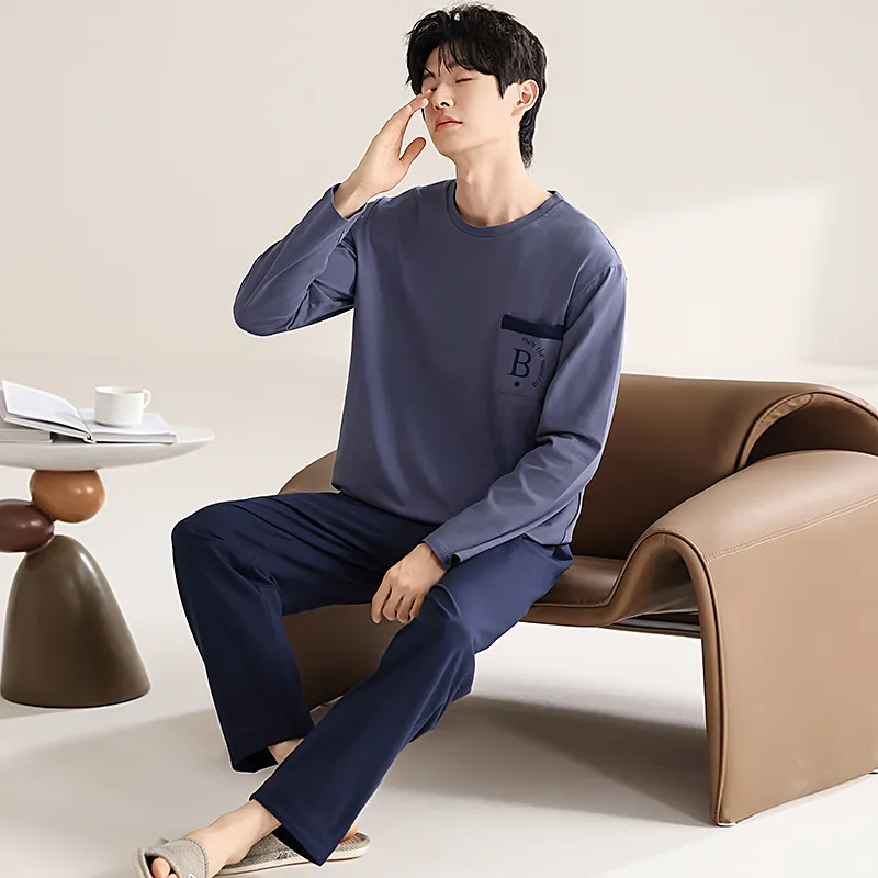 GOSO Pajama Set Men's Royal Blue-4