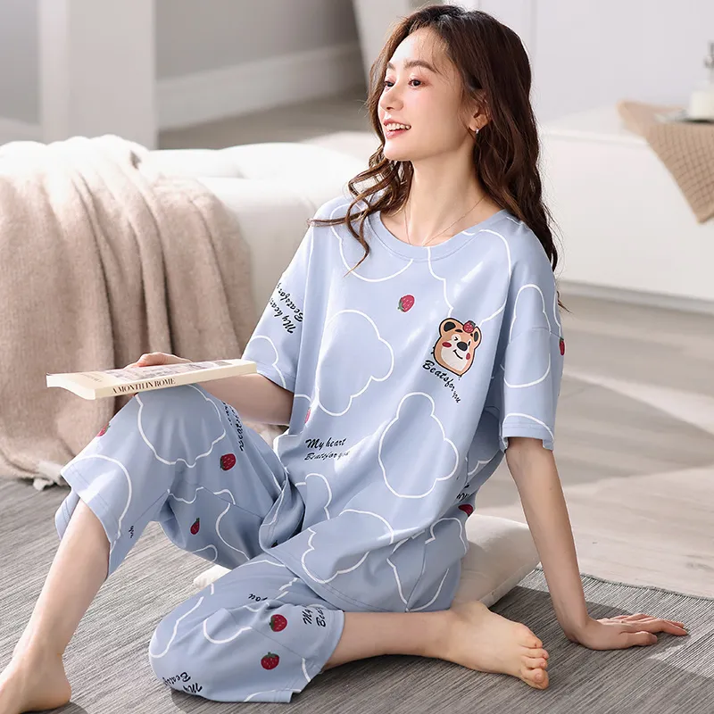 GOSO Pajama Set Women's Light Blue-3