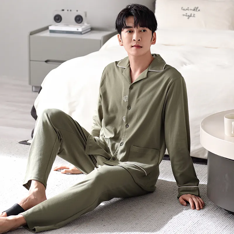 GOSO Pajama Set Men's Olive Green-3