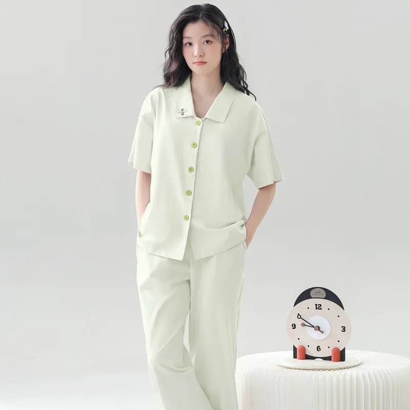GOSO Pajama Set Women's Green Jade Color-5