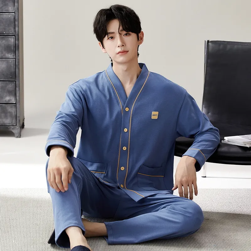 GOSO Pajama Set Men's Royal Blue-3