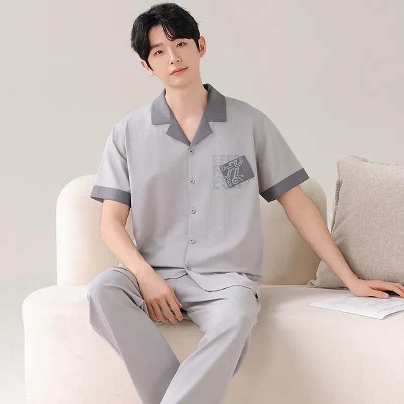GOSO Pajama Set Men's Light Gray-4