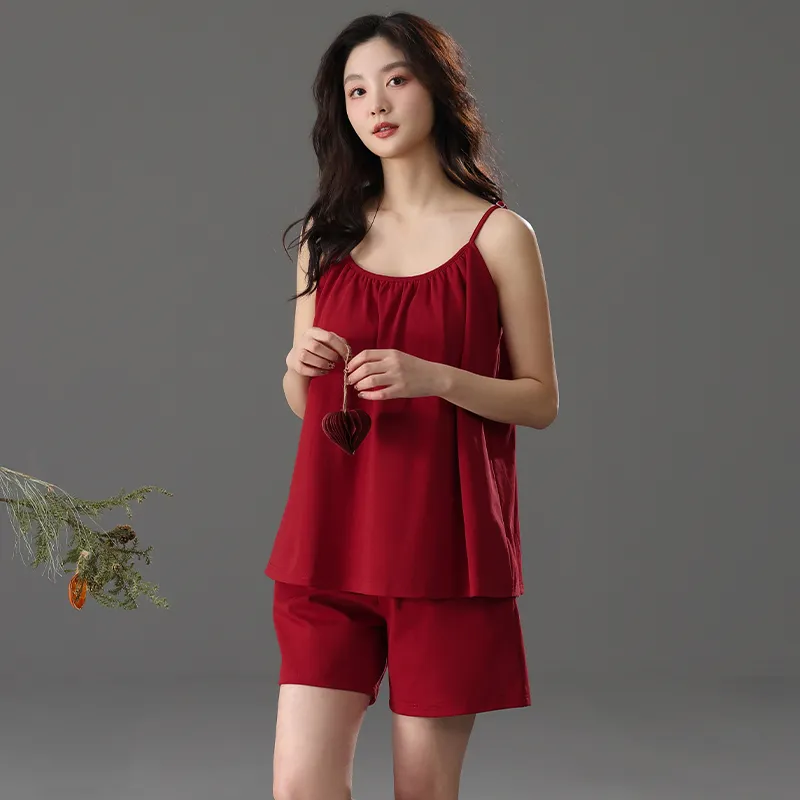 GOSO Pajama Set Women's Brick Red-7
