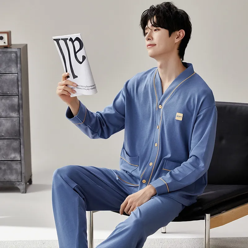 GOSO Pajama Set Men's Royal Blue-7