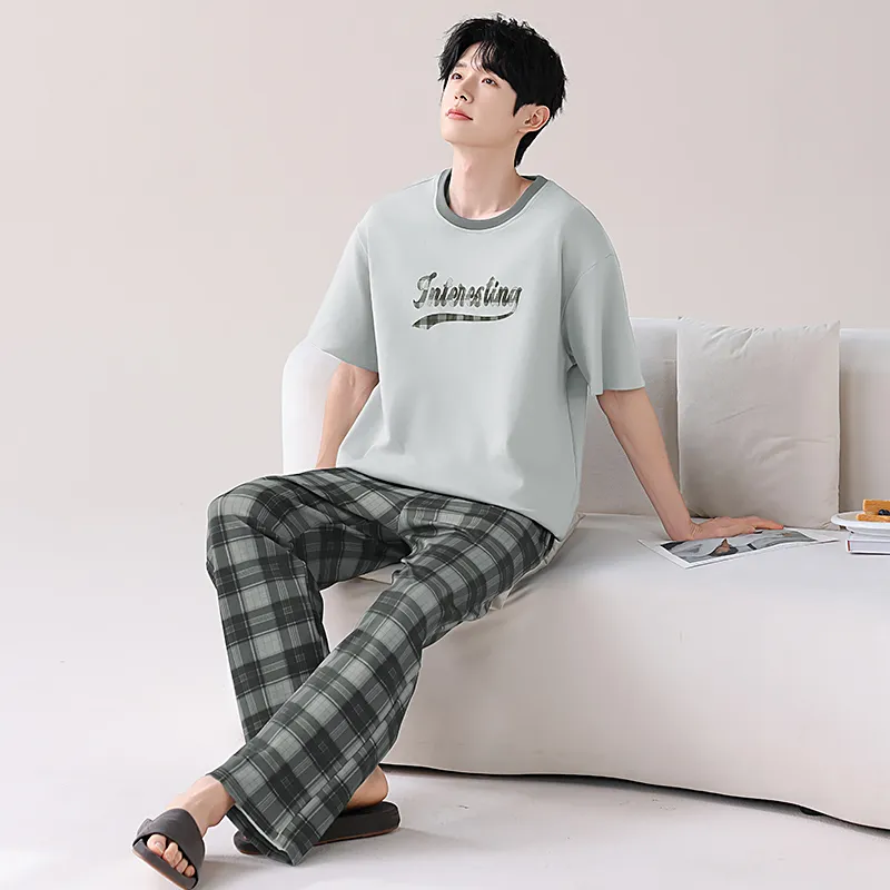 GOSO Pajama Set Men's Light Gray-1