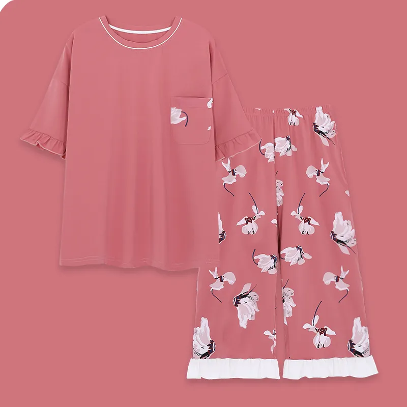 GOSO Pajama Set Women's Red Shades-1