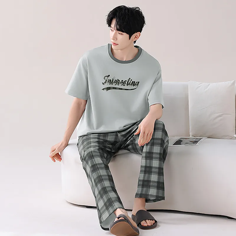 GOSO Pajama Set Men's Light Gray-5