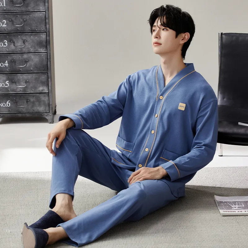 GOSO Pajama Set Men's Royal Blue-5